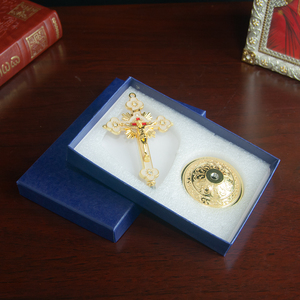 Church Religion Gold Plated Jesus Crucifix Cross Metal Craft Prayer Gift Home <b>Car</b> <b>Table</b> P072 <b>Car</b> Anniversary Jesus Cross P072 Ca - Product Image 2