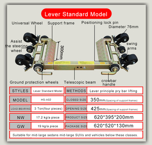 Carretilla Industrial Plegable de Cuatro Ruedas de Acero Resistente para la Reubicación Automatizada de Vehículos en Garajes y Almacenes - Product Image 5