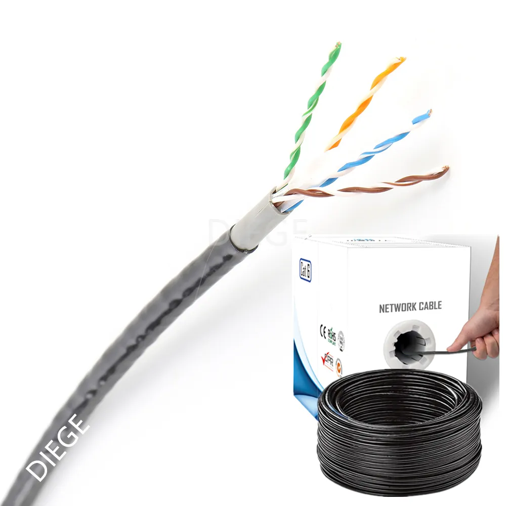 1000ft anpassbares Cat6-Kabel Reines Kupfer Verschiedene Farben Utp-Kabel Cat6 für Netzwerk