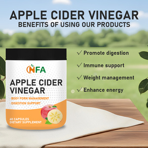 Suplemento alimenticio en cápsulas de vinagre de sidra de manzana, 60 unidades, suplemento dietético para el apoyo digestivo y el control de la forma corporal - Product Image 4