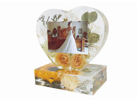 Colle de cristal résine époxy cadre photo d'amour décoration d'amour combinaison rectangulaire miroir moule en silicone
