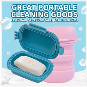 Porte-savon portable XH avec couvercle, auto-drainant, rond, en plastique, pour voyages d'affaires, numéro de pièce 168 - Product Image 1