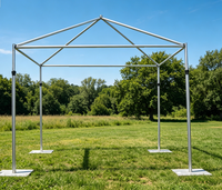 FUNMOOD Support de toile de fond réglable en alliage d'aluminium pour décoration de mariage, événements, avec tubes suspendus détachables, extérieur/intérieur