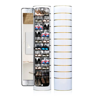 Meuble à chaussures rotatif best-seller Étagère à chaussures en PVC avec miroir et fonction de désodorisation