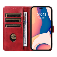 Casing HP Lipat Kulit PU untuk iPhone 14 Pro - Penutup Berdiri dengan 3 Slot Kartu, Penutup Magnetik & Pelindung Anti Benturan
