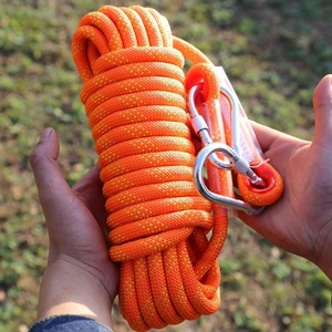 Cuerda de Seguridad Trenzada Resistente al Desgaste con Gancho Simple/Doble para Trabajo en Altura/Prevención de Caídas/Rescate de Emergencia - Product Image 3