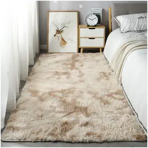 Chambre tapis cheveux longs chevet salon rectangulaire i simple maison moderne nordique lit complet sous le long tapis