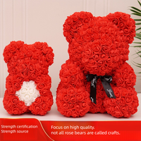 2026 Groothandel 25cm Rozen Teddybeer 35cm Rozenbeer Kunstbloemenbeer van Rozen Beste Valentijnsdag Cadeau voor Vriendin