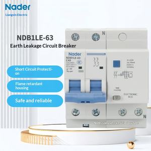 Interruptor de Protección de Corriente Residual Shanghai <span class=keywords><strong>Liangxin</strong></span> NDB1LE-63 Tipo C 1PN Protección Contra Cortocircuitos y Fugas 2P - Product Image 2