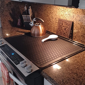 Klassieke Stijl Siliconen Kachel Bovenklep Voor Elektrische En Glazen Fornuis Keuken Range Beschermer En Afwas Droogmatten - Product Image 3