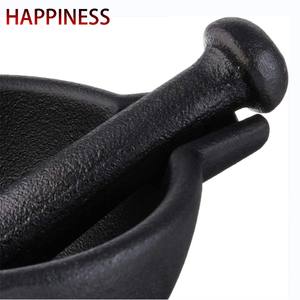 Juego de herramientas de mortero de hierro fundido presazonado, molinillo de PC, trituradora de pastillas, caja de incienso, pulverizador Molcajete Smasher para aceite - Product Image 3