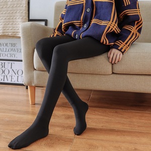 Women's Fleece Lined Thickened Tights Opaque Warm Cotton Pantyhose Solid Color Skin Tone Autumn Winter Wear - Product Image 2