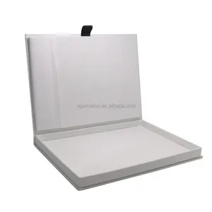 Fournisseur professionnel Respectueux de l'environnement coton lin tissu carton livre Cadeau Boîtes Pliantes livre forme boîte d'emballage