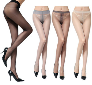 Collants pour femmes, type <span class=keywords><strong>bikini</strong></span> à entrejambe en T, ultra-fins 15D, couleur café <span class=keywords><strong>noir</strong></span> - Product Image 4