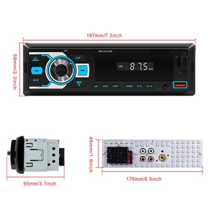 Lecteur MP3 pour voiture Podofo avec radio de voiture BT, autoradio <span class=keywords><strong>1</strong></span> Din, musique audio USB/SD/AUX-IN/AM/FM, localisateur de voiture, application mobile - Product Image 5