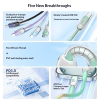 Kabel Pengisian Cepat & Transfer Data 3-in-1 Tipe-C Weaving 60W untuk IPhone16 PD30W
