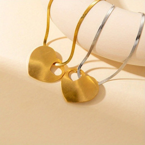 CAIOOCHE Collane con Cuore in Acciaio Inossidabile 316L, Gioielli alla Moda Placcati Oro, Ciondoli Romantici, Regalo per la Festa della Mamma - Product Image 3