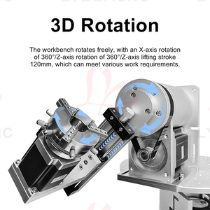 Eje de Rotación Esférico de 5 Ejes para Máquina de Soldadura, Tallado, Grabado y Marcado Láser de Fibra CO2 LY, Herramienta para Procesamiento de Artículos Pequeños - Product Image 5