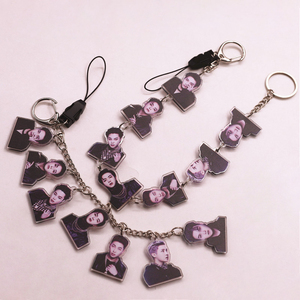 Spot Men's Group Star Image UV Printing <b>Anime</b> Acrylic Key Chain Pendant Student Schoolbag Cute Decorative Accessories Gift - Product Image 2