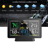 Horloge météo intelligente LED Température intérieure et extérieure Prédiction de l'humidité Station météo sans fil Wifi Horloge numérique de table de bureau