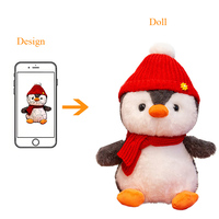 Pingüino de peluche de juguete personalizado animales de peluche OEM LOGO pingüino Pushie muñeca regalos ponderado juguete de peluche