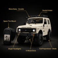 Venta al por Mayor de Autos RC SUV 4WD Metálicos de 2.4GHz con Control Remoto, Estilo Vintage Todoterreno de 2 Puertas, Juguete con Cargador, OEM ODM, Certificación EN71 CE, para Adultos