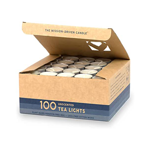 Natur-Juego de velas de cera al aire libre, set de 8 horas de bandeja, tetera, calentador de alimentos, sin llama - Product Image 3