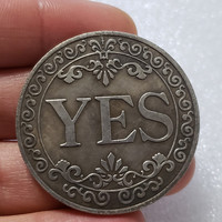 Vente en gros de vieilles pièces de monnaie rétro bon marché en métal oui non décision oui ou non défi pièces d'or en argent à acheter
