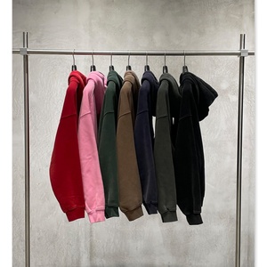 Felpa con Zip Oversize Stile Vintage Lavato, Manica Lunga, Spessa 400G, Produzione Personalizzata - Product Image 1