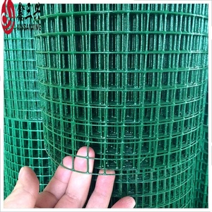 Precio al por mayor 1 / 4 "<span class=keywords><strong>3</strong></span>/8" 1 "Rollo de malla de alambre soldado con revestimiento de plástico de PVC verde - Product Image 4