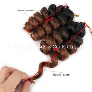 150g Cheveux synthétiques à double trame, bouclés lâches, pour tresses au crochet, style africain et français, grande boucle, pour extensions capillaires - Product Image 3
