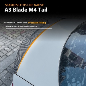 Alerón Superior Trasero Blade M4 para A3 8V Sedán 2014-2020, Plástico ABS, Modificación de Techo de Una Sola Capa, Modelo Compatible con Estilo A38V-023 A3 - Product Image 4