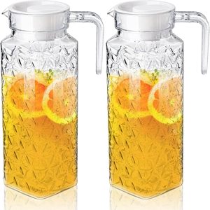 Ensemble de carafes en verre de qualité alimentaire, style américain, pour café, avec couvercle en liège, vente en gros, 1 carafe, 6 tasses - Product Image 1