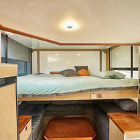 Cama Eléctrica Elevable de Diseño Moderno para Autocaravana RV para Colchón Queen Size con Marco de Aluminio, Ligera y Duradera