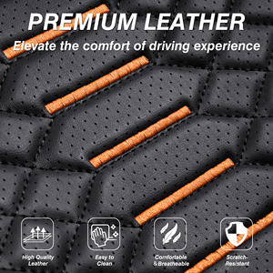 Fundas de Asiento Acolchadas con Diamantes Elegantes FXAP <span class=keywords><strong>para</strong></span> Hyundai Tucson, <span class=keywords><strong>Kia</strong></span> <span class=keywords><strong>Sportage</strong></span>, Mazda CX5, Protectores Universales de Cuero - Product Image 6