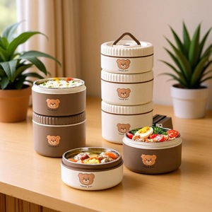 Little Bear Insulated <b>Lunch</b> <b>Box</b> 800-1000ml For Students Office Workers Outdoor Use - Product Image 3