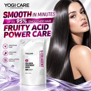 Masque capillaire YOGI personnalisé aux acides de fruits pour des cheveux jusqu'à 95 % plus lisses – Masque capillaire revitalisant en profondeur – Fabricant - Product Image 1