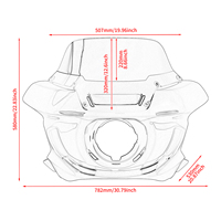 Cache-phare avant de moto, carénage de phare, pare-brise pour Harley Dyna Street Bob Low Rider 06-17 Fat Bob Wide Glide