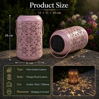Vintage bloemendesign warme projectie holle lantaarn buiten decoratieve sfeerlamp voor de tuin