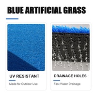 Gazon synthétique économiseur d'eau, souple, durable, haute densité, tapis d'herbe artificielle en plastique pour aménagement paysager de jardin