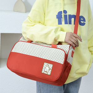 OEM/ODM grande contenitore pannolino per mamma borsa 5 pz per pannolini per bambini convertibili per fasciatoio con tasche isolanti borsa per mamma - Product Image 4