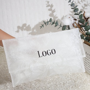Pochette de luxe en <span class=keywords><strong>organza</strong></span> pour emballage cadeau avec logo personnalisé, idéale pour vêtements et foulards - Product Image 2
