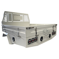 Bandeja Ute personalizada de doble cabina de aluminio 4x4 con caja lateral y protector de arco de barro para Toyota Hilux. SR5 2015
