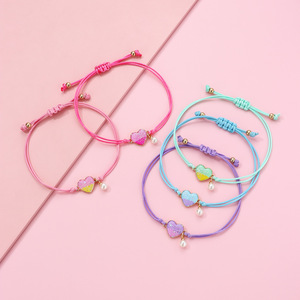 Ensemble de <span class=keywords><strong>bracelets</strong></span> colorés tissés à la main - 5 <span class=keywords><strong>bracelets</strong></span> d'amitié tressés réglables, cœur en émail, collection de <span class=keywords><strong>bracelets</strong></span> assortis pour <span class=keywords><strong>meilleurs</strong></span> amis - Product Image 2
