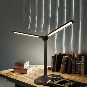 Modern Stylish LED Desk Lamp 5 Color Modes 5 Brightness Levels Aluminum <b>ABS</b> Body Metal Shade E14 Bulb Base for Reading DC - Product Image 3
