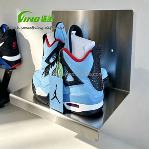 Porte-étiquette pour chaussures en acier inoxydable, sur mesure, étagère murale avec étiquette, étagère en forme de L avec support, 1 pièce - Product Image 5