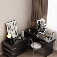 Table de toilette multifonction de luxe pour salon, bureau de maquillage et table d'étude avec chaise