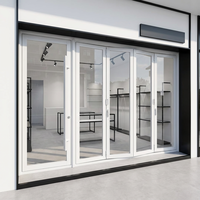 Ventanas Plegables Horizontales Modernas de Aluminio, Ventanas Plegables de Doble Acristalamiento