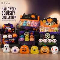 Jouets anti-stress à presser en maltose, en forme de citrouille d'Halloween, amusants, à rebond lent, cadeau de fête