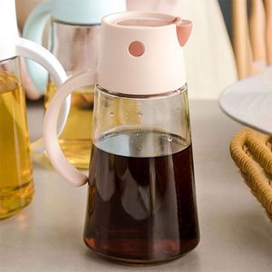 Dosificador de Aceite y Vinagre de Cocina de Plástico PP Colorido con Jarra de Vidrio de 550 ml a Prueba de Fugas - Product Image 4